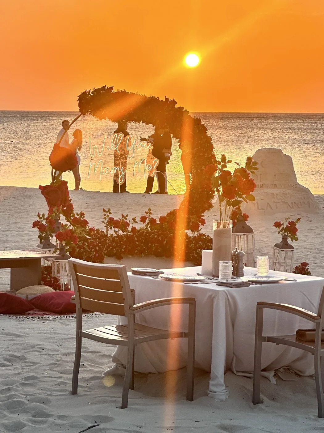 Boda en la playa frente al Ritz-Carlton, Hadicurari, Aruba
