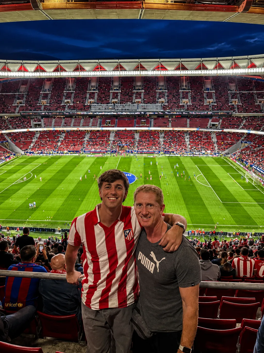 Agus y Diego en el Estadio Metropolitano, Copa del Rey 2025