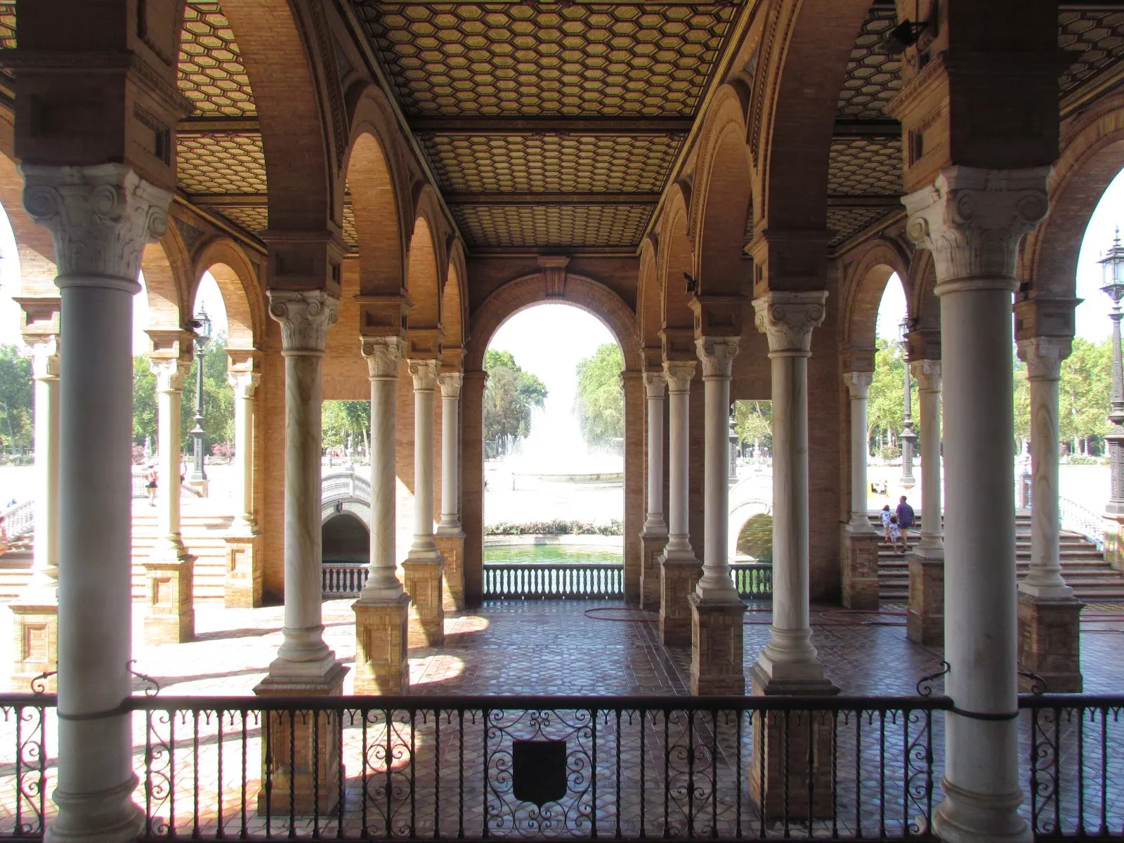 Vista del Parque de María Luisa junto a la Plaza de España, Sevilla